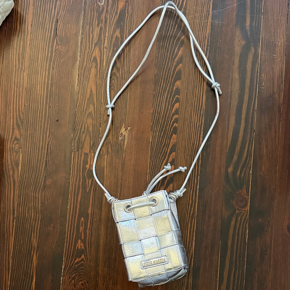 Steve Madden Woven Silver Mini Bag